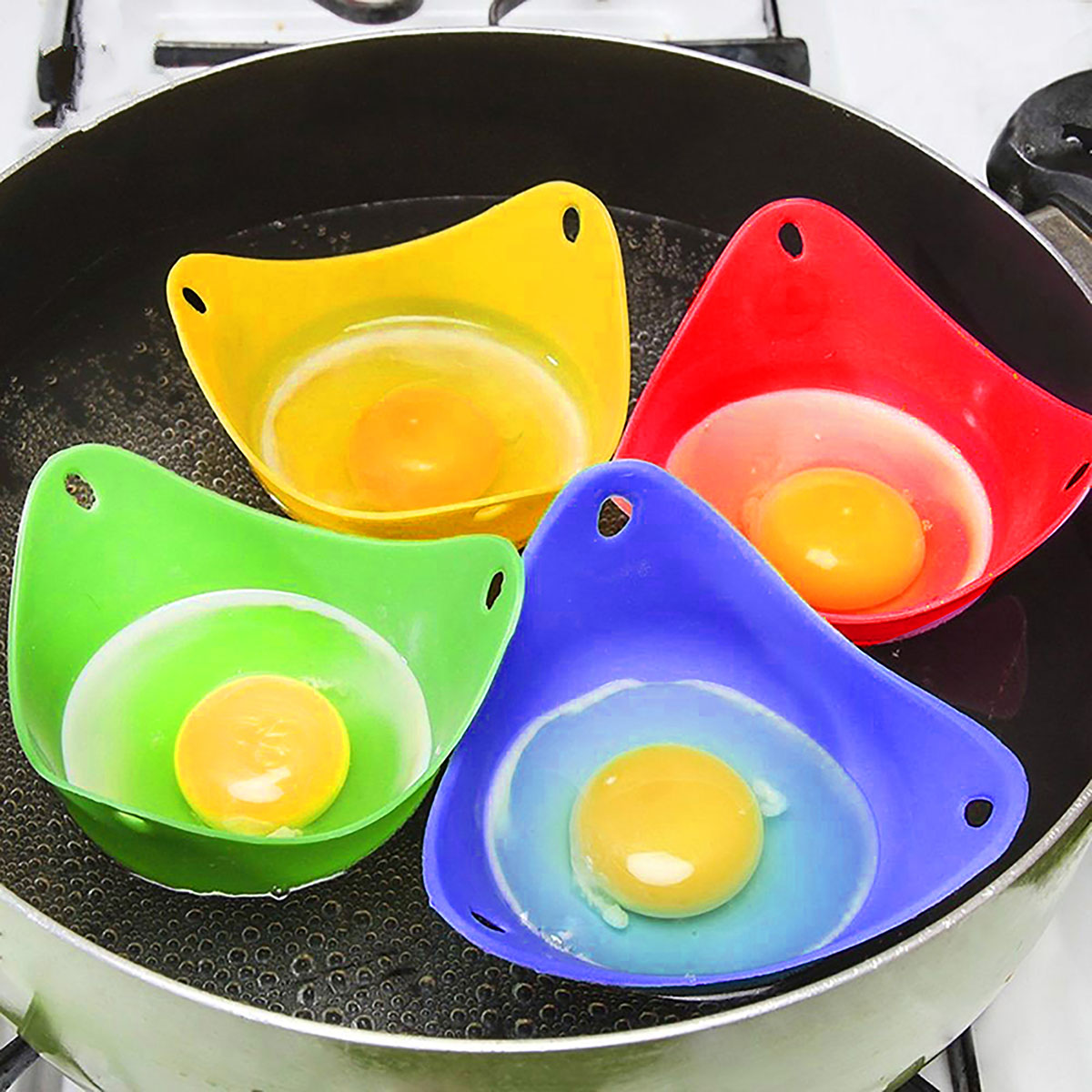 Baby Food Egg - ซิลิโคนไข่ Poacher ถ้วยไข่ต้มแม่พิมพ์ถ้วยสําหรับไมโครเวฟ Air Fryer Stovetop