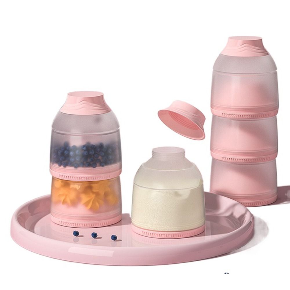 Baby Food Lactogen - กล่องนมผงเด็ก 3 ชั้น ปิดผนึก ความจุขนาดใหญ่ แบบพกพา