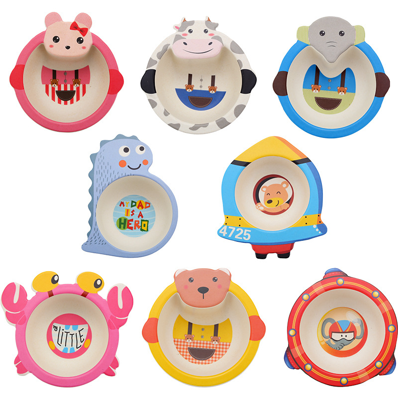 Baby Food Healthy - การ์ตูนเด็กชามไม้ไผ่เด็กบนโต๊ะอาหาร Natural เป็นมิตรกับสิ่งแวดล้อมอาหารเพื่อสุขภาพอาหารเสริมชาม
