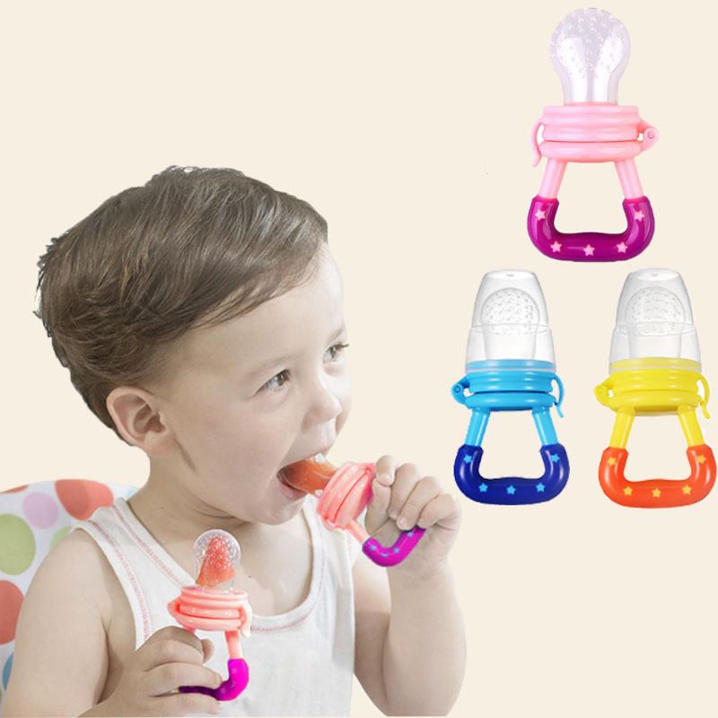 Baby Food Guide - เครื่องป้อนอาหารเด็กผลไม้ Feeder Pacifier ทารกการงอกของฟันของเล่นยางกัดสําหรับผลไม้แช่แข็งสด - จุกนมซิลิโคนรวมทุกขนาด