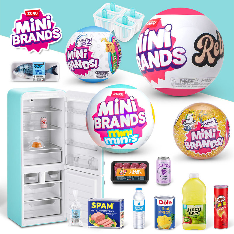 Baby Food Container - ชุดของเล่นตู้เย็นจิ๋วเหมือนจริง ZURU MINI BRANDS ของเล่นบอลบลายด์บ็อกซ์ ของเล่นเด็ก