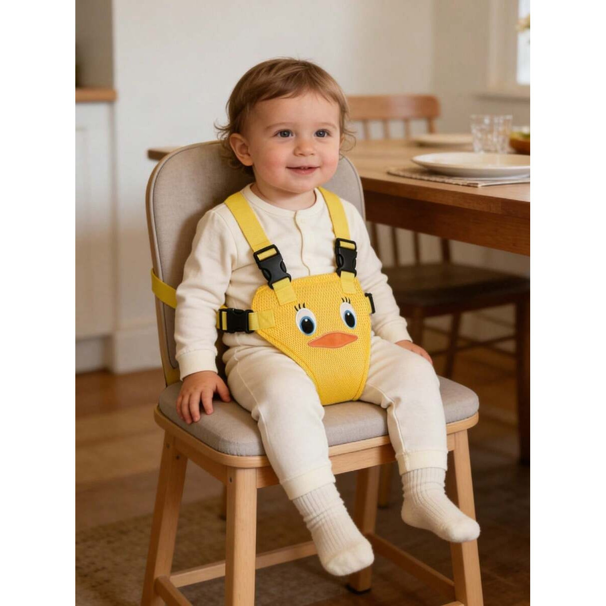 Baby Food Chair - สายรัดนิรภัยสำหรับเก้าอี้สูงเด็กแบบปรับได้ 1 ชิ้น สายรัดนิรภัยแบบพกพาสำหรับเด็กเล็ก ใช้สำหรับเก้าอี้เสริมทานอาหารที่บ้าน ห้องรับประทานอาหาร