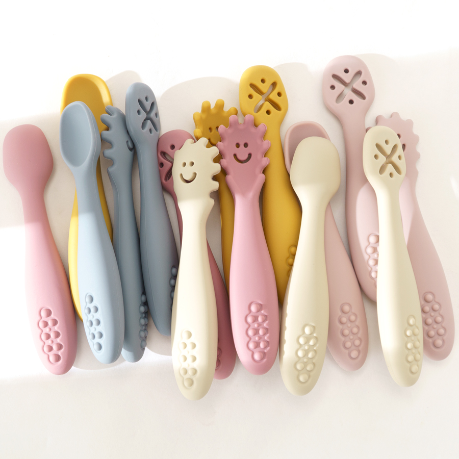 Baby Food Utensils Set - 3PCS เด็กน่ารักการเรียนรู้ช้อนชุดช้อนให้อาหารทารกแรกเกิดชุดเด็กวัยหัดเดิน Scoop หย่านมช้อนส้อมเด็ก Tablewar