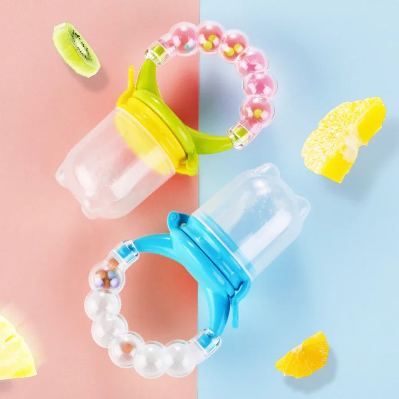 Baby Food Guide - ช้อนป้อนอาหารเด็กพร้อมกระดิ่ง ที่บีบน้ำผลไม้ จุกนมหลอก ซิลิโคนกัดเล่น ผลไม้ ผัก