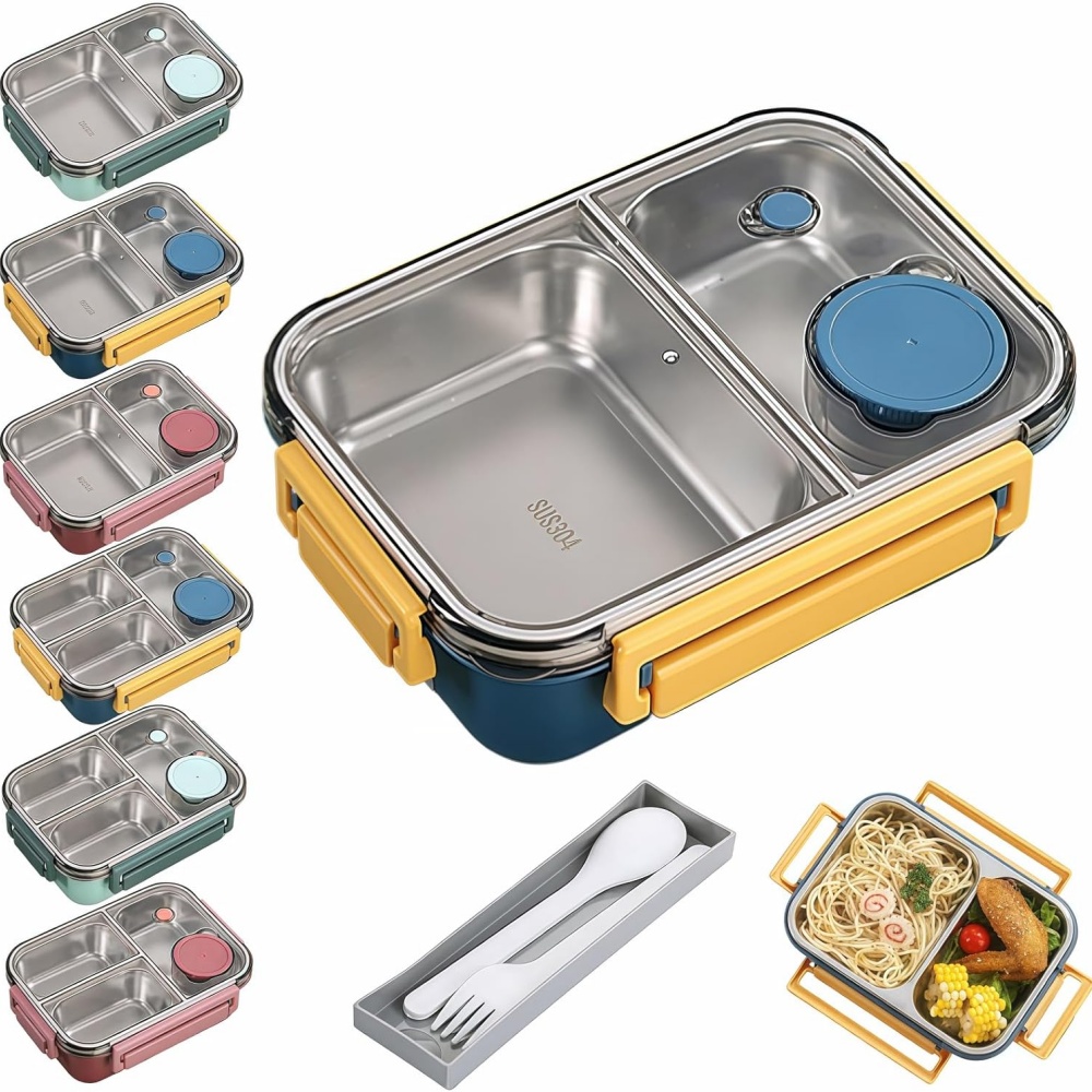 Baby Food Container - กล่องข้าวพกพาขนาด 850 มล. สำหรับเด็กและผู้ใหญ่ กล่องเบนโตอุ่นอาหารสแตนเลสเก็บความร้อน