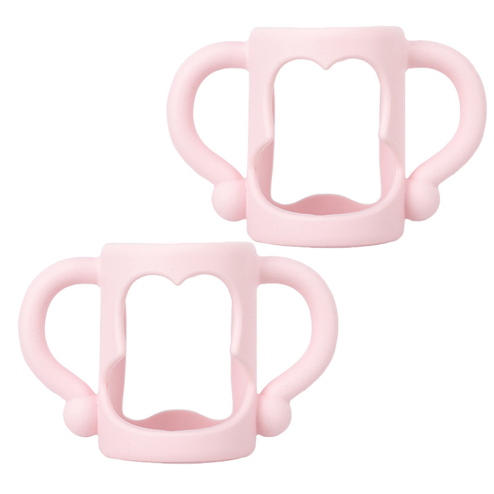 Baby Food Bottle - 2 ชิ้น ที่จับขวดนมซิลิโคนเกรดอาหารพรีเมียม จับถนัดมือ สำหรับทารก ที่จับขวดนม