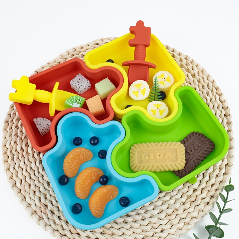 Baby Food Utensils Set - ชุดอุปกรณ์ป้อนอาหารซิลิโคนสำหรับเด็ก 6 ชิ้น/ชุด ประกอบด้วยช้อน 1 อัน