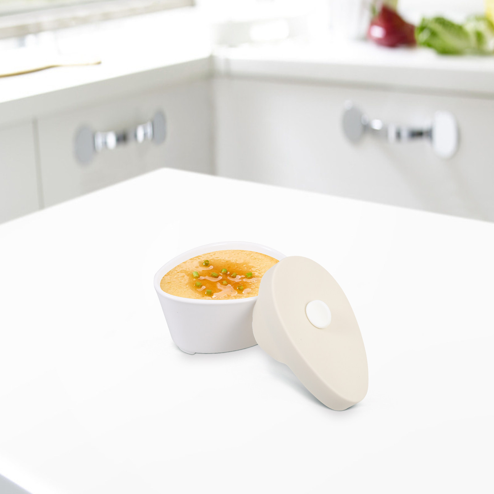 Baby Food Egg - หม้อเซรามิกสำหรับตุ๋นอาหาร ชามซุป ชามอาหารเด็กพร้อมฝาปิด ทำความสะอาดง่าย หม้อนึ่งอาหาร เครื่องใช้บนโต๊ะอาหารในครัว