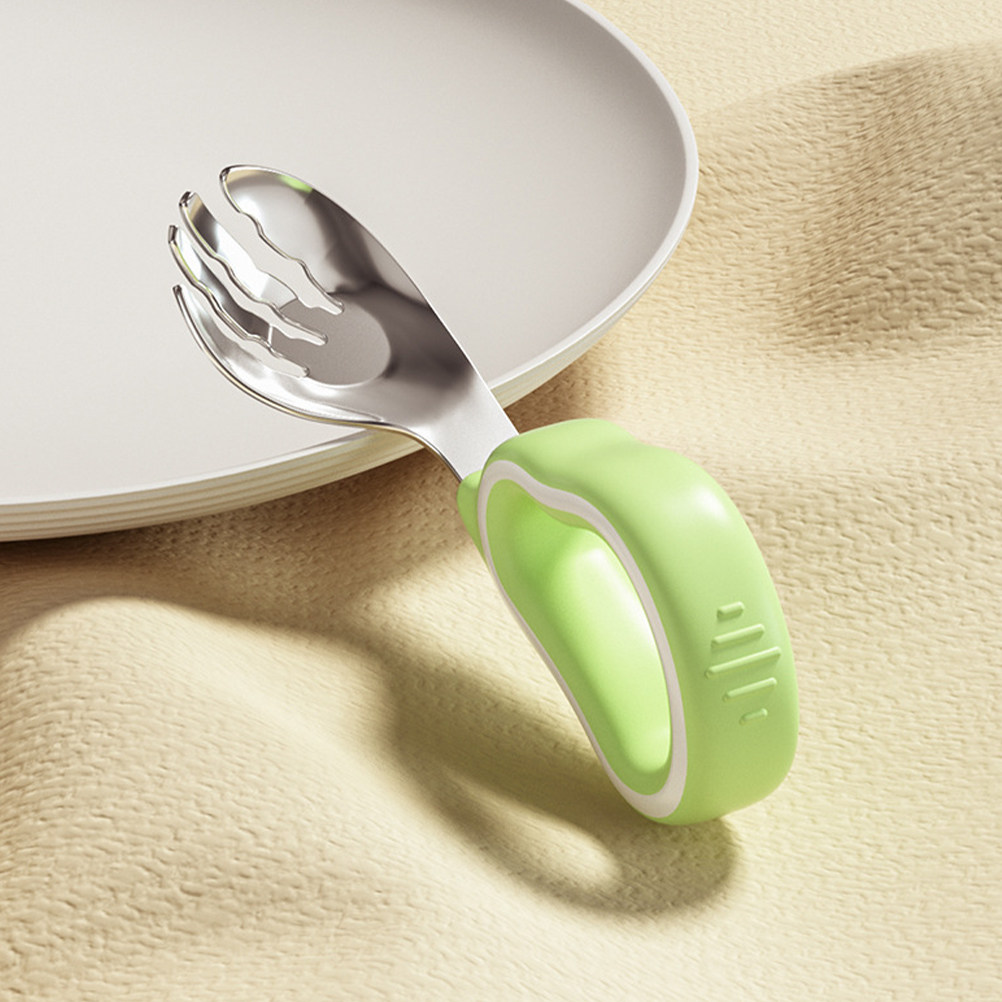 ชุดช้อนส้อมฝึกทานอาหารสำหรับเด - Baby Food Utensils Set บทวิจารณ์และราคา