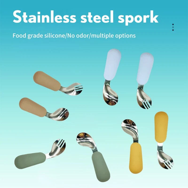 ชุดช้อนส้อมเด็ก316อุปกรณ์ใช้บน - Baby Food Utensils Set บทวิจารณ์และราคา