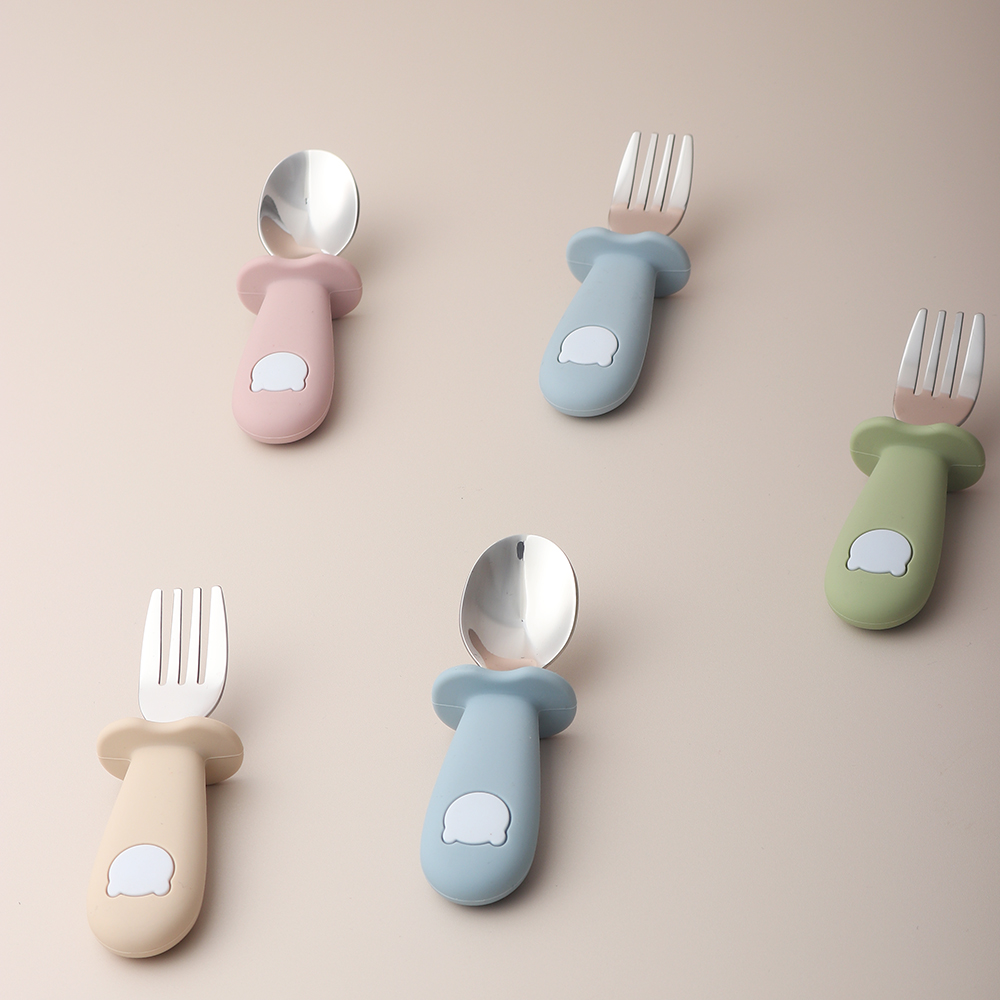 ช้อนและส้อมซิลิโคนรูปแพนด้าสำห - Baby Food Lunch บทวิจารณ์และราคา