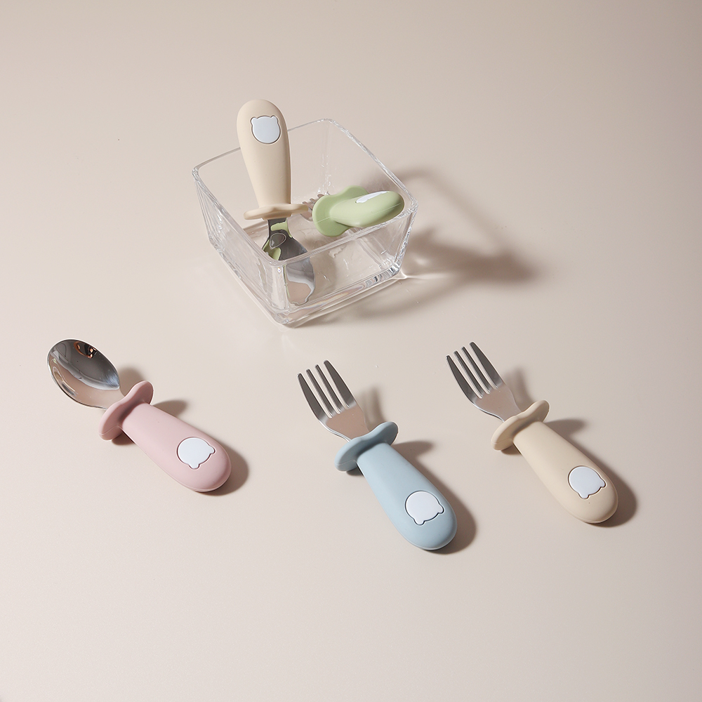 ช้อนและส้อมซิลิโคนรูปแพนด้าสำห - Baby Food Lunch บทวิจารณ์และราคา