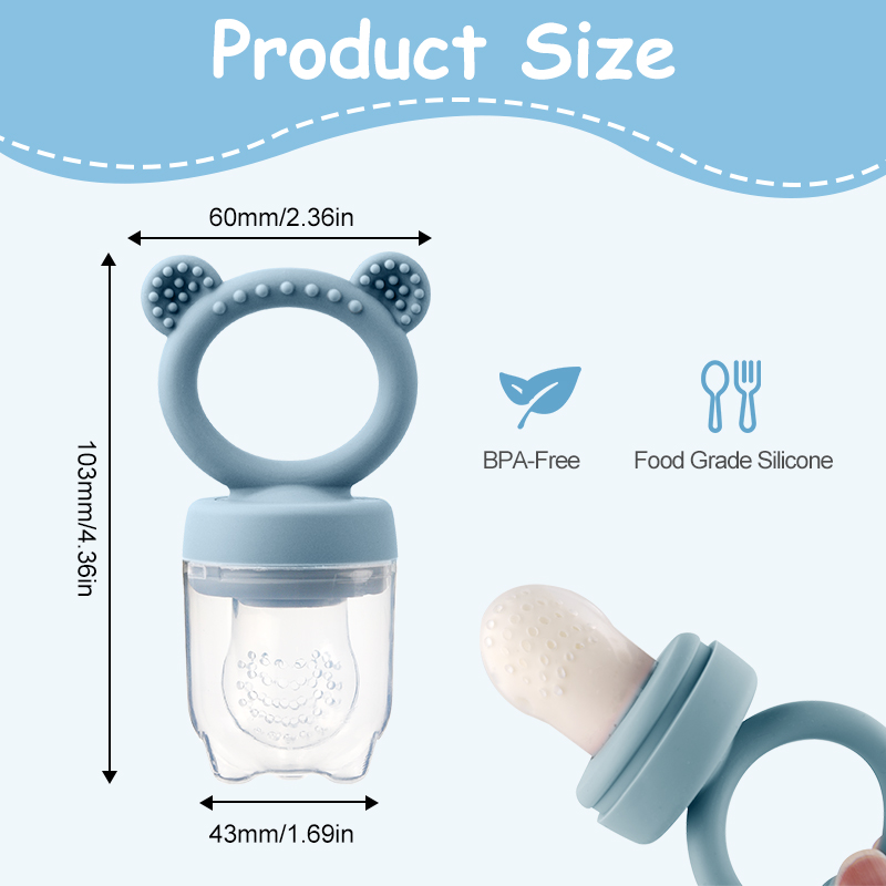 จุกนมซิลิโคนรูปหมีสำหรับป้อนผล - Baby Food Guide บทวิจารณ์และราคา