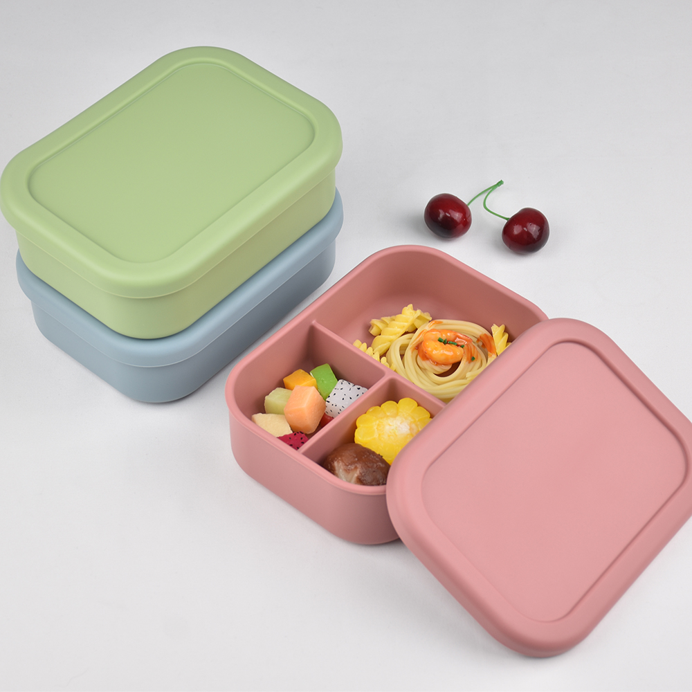 กล่องอาหารกลางวันแบบซิลิโคน 3  - Baby Food Lunch บทวิจารณ์และราคา
