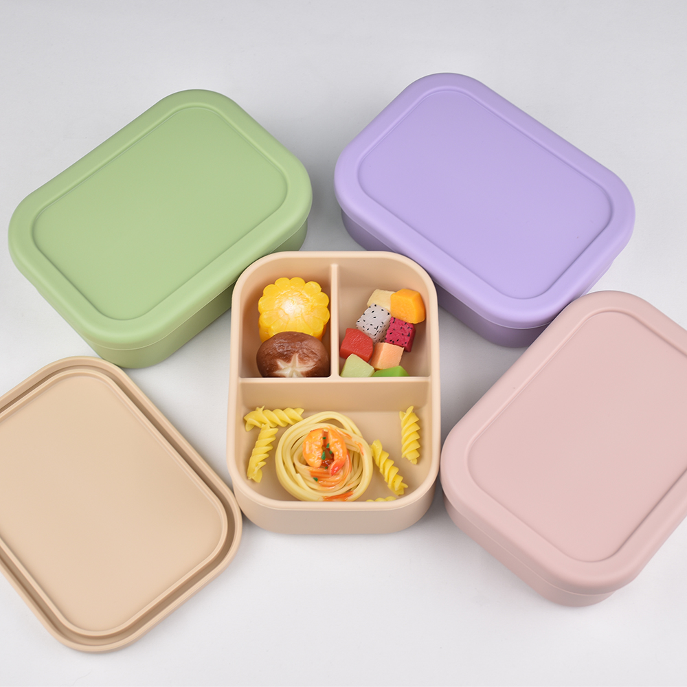 กล่องอาหารกลางวันแบบซิลิโคน 3  - Baby Food Lunch บทวิจารณ์และราคา