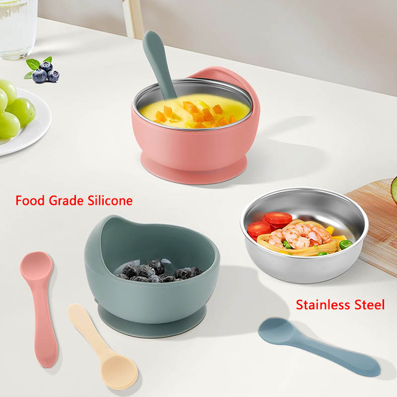 3 ชิ้นชุดชามให้อาหารเด็กช้อนชา - Baby Food Lunch บทวิจารณ์และราคา