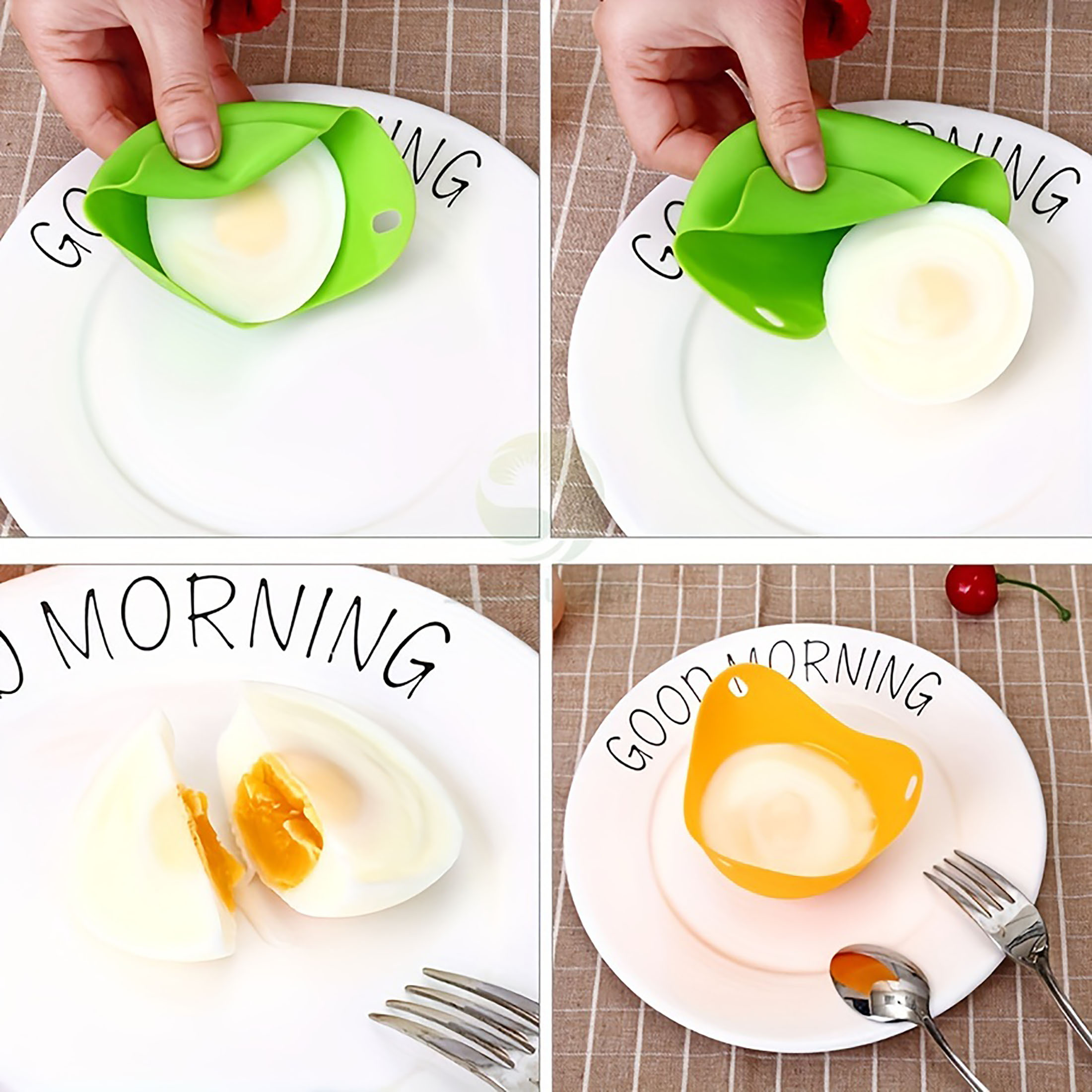 ซิลิโคนไข่ Poacher ถ้วยไข่ต้มแ - Baby Food Egg บทวิจารณ์และราคา