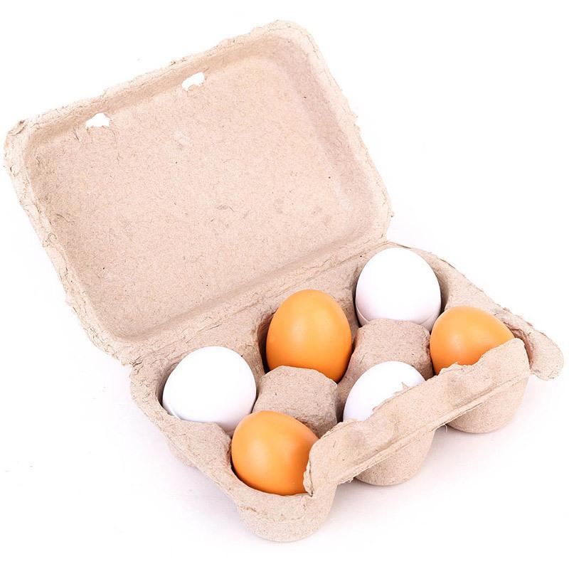 6 ชิ้นครัวไม้ไข่ประดิษฐ์ชุด DI - Baby Food Egg บทวิจารณ์และราคา