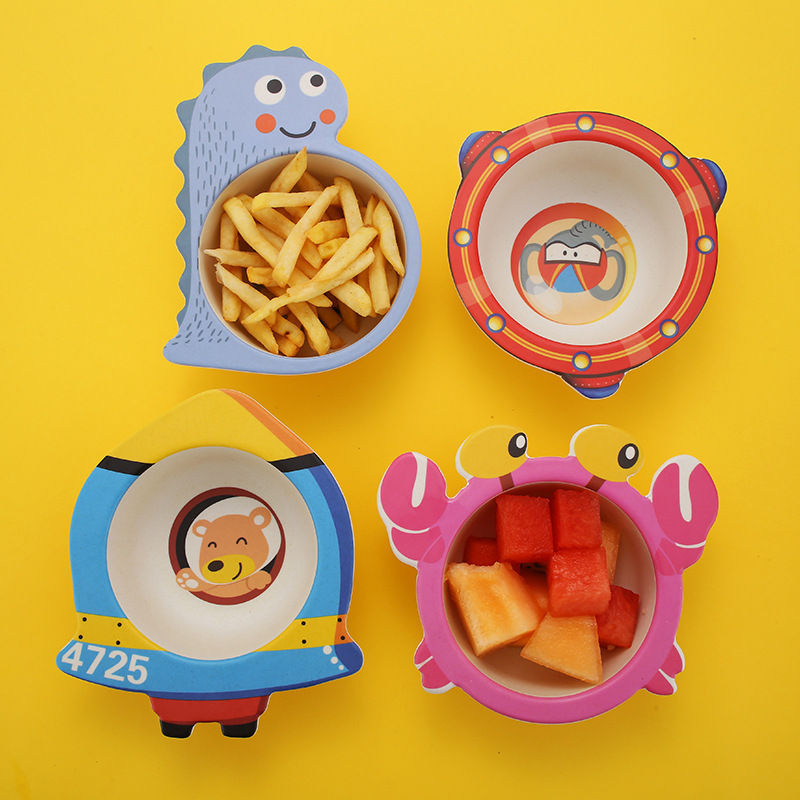 การ์ตูนเด็กชามไม้ไผ่เด็กบนโต๊ะ - Baby Food Healthy บทวิจารณ์และราคา