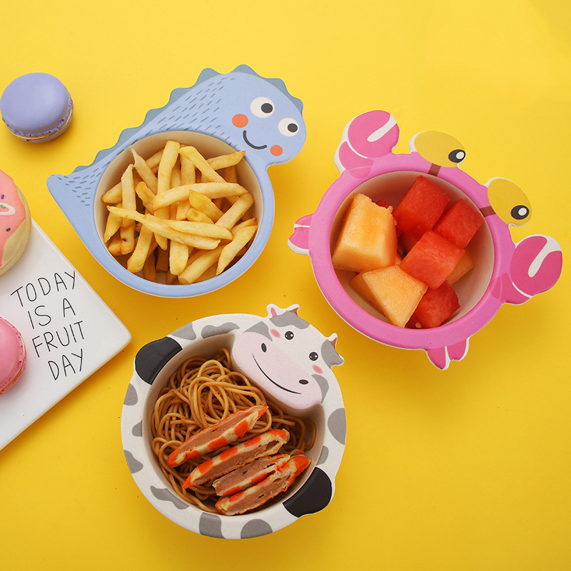 การ์ตูนเด็กชามไม้ไผ่เด็กบนโต๊ะ - Baby Food Healthy บทวิจารณ์และราคา