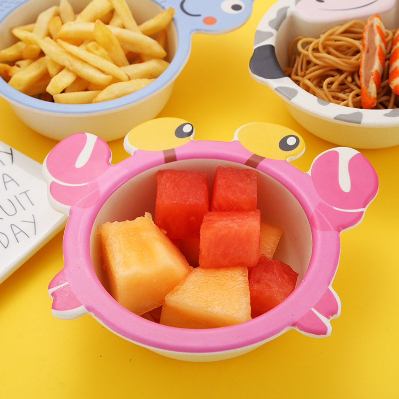การ์ตูนเด็กชามไม้ไผ่เด็กบนโต๊ะ - Baby Food Healthy บทวิจารณ์และราคา