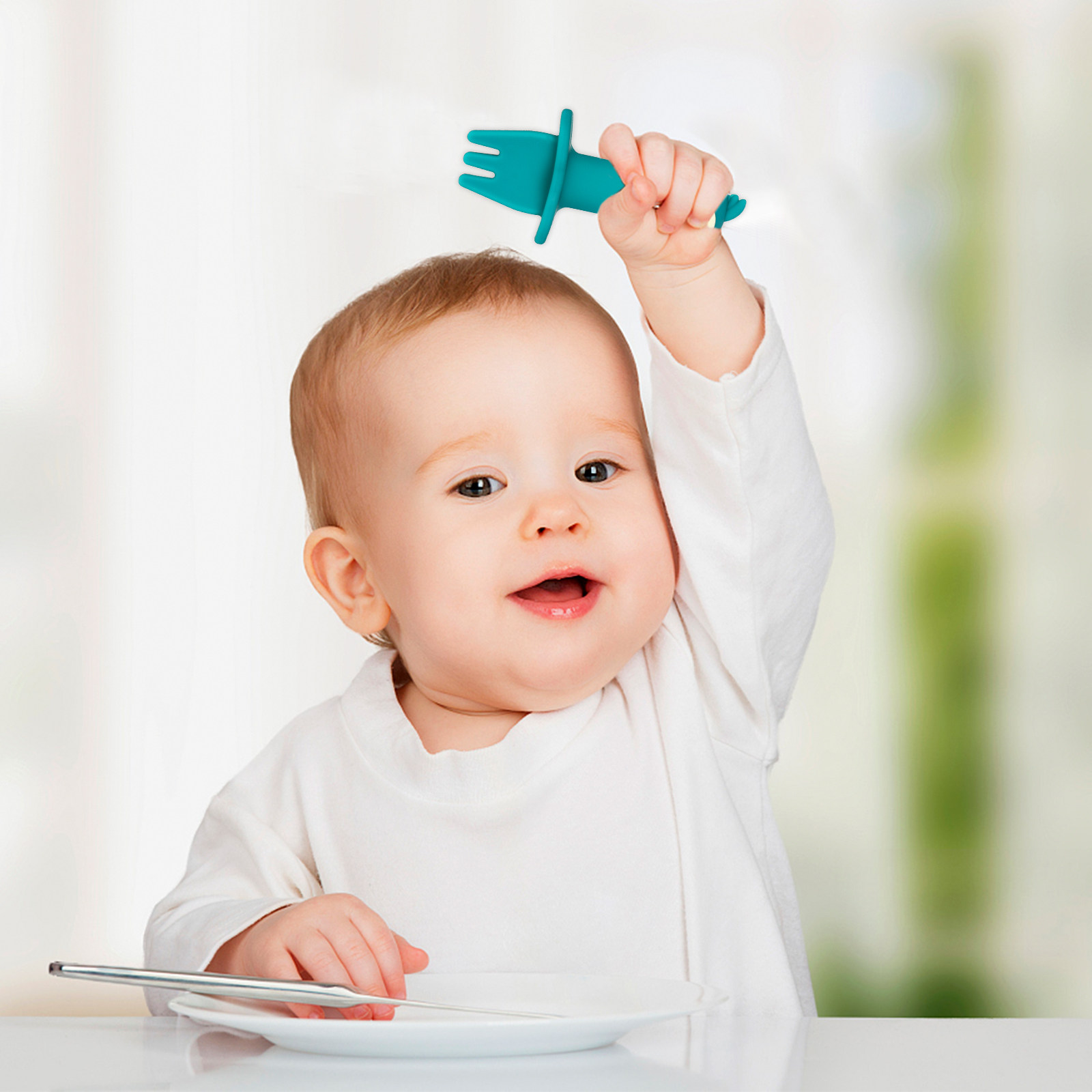 ชุดช้อนและส้อมซิลิโคนสำหรับเด็ - Baby Food Utensils Set บทวิจารณ์และราคา