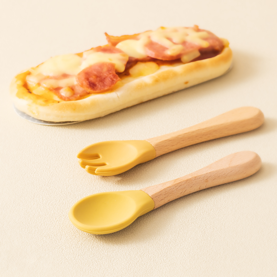 Mamaplan ซิลิโคนเด็กช้อนส้อมไม - Baby Food Lunch บทวิจารณ์และราคา