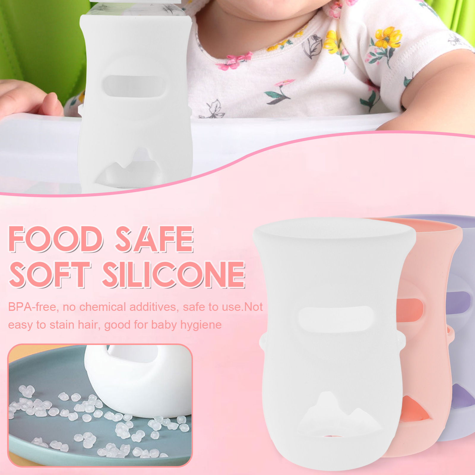 แขนซิลิโคนซิลิโคนเด็กขวดแก้วฉน - Baby Food Bottle บทวิจารณ์และราคา