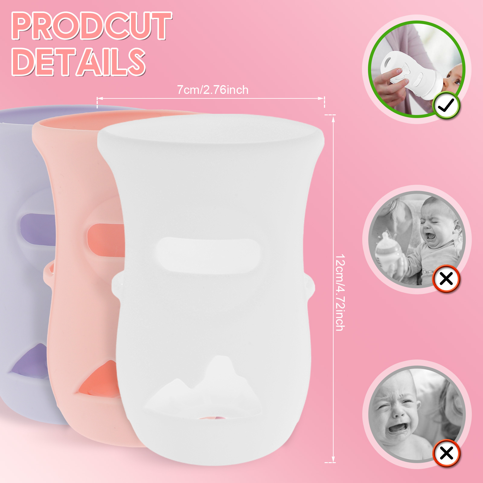 แขนซิลิโคนซิลิโคนเด็กขวดแก้วฉน - Baby Food Bottle บทวิจารณ์และราคา