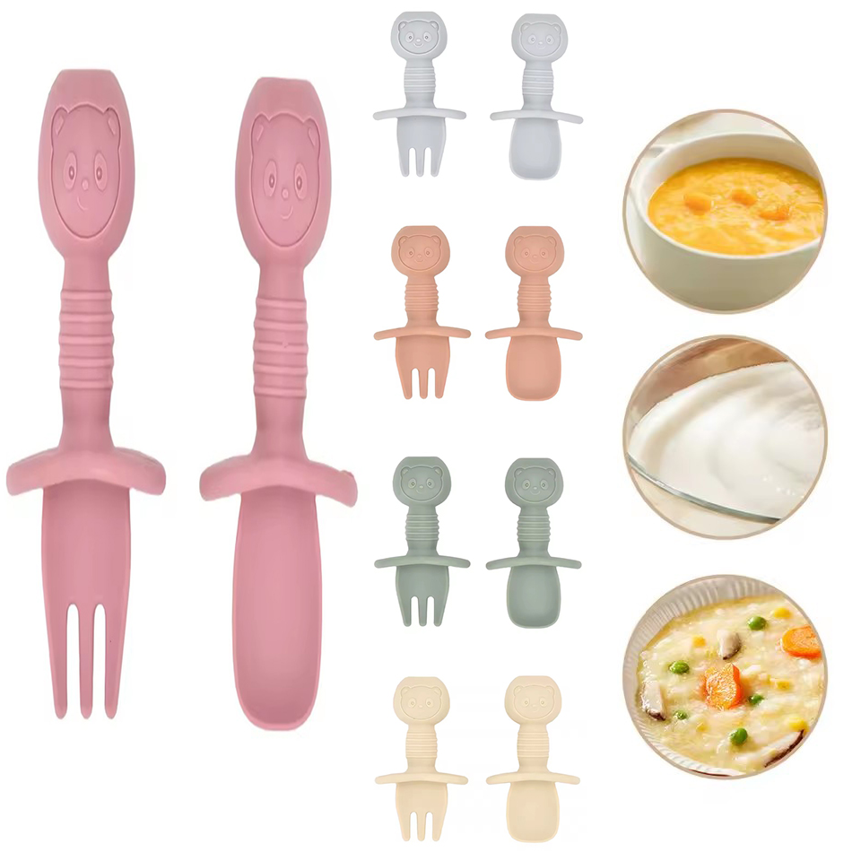 ชุดช้อนส้อมซิลิโคนด้ามไม้สำหรั - Baby Food Guide บทวิจารณ์และราคา