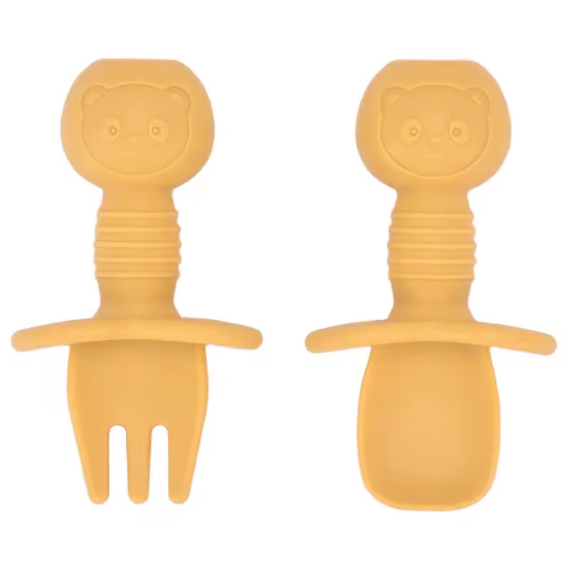 ชุดช้อนส้อมซิลิโคนด้ามไม้สำหรั - Baby Food Guide บทวิจารณ์และราคา