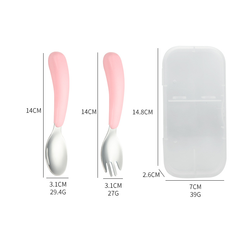 ตะเกียบส้อมช้อนสแตนเลส 304, กล - Baby Food Lunch บทวิจารณ์และราคา