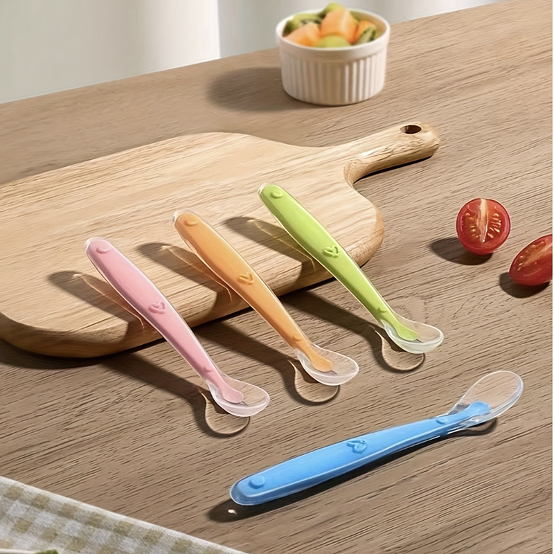 1/2 ชิ้น ช้อนซิลิโคนปลายอ่อนสำ - Baby Food Lunch บทวิจารณ์และราคา