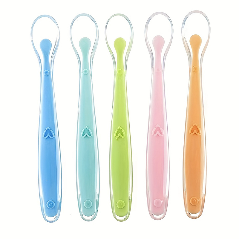 1/2 ชิ้น ช้อนซิลิโคนปลายอ่อนสำ - Baby Food Lunch บทวิจารณ์และราคา