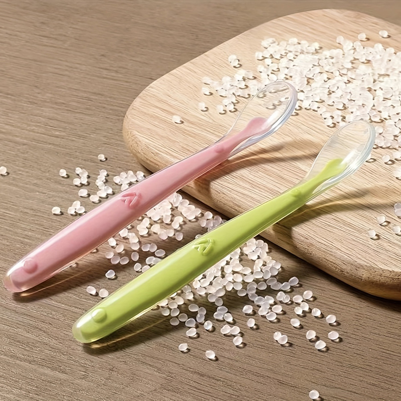 1/2 ชิ้น ช้อนซิลิโคนปลายอ่อนสำ - Baby Food Lunch บทวิจารณ์และราคา
