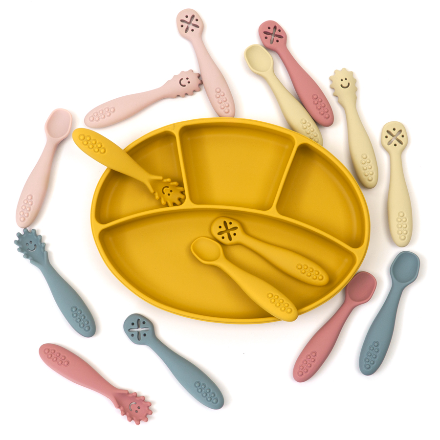 3PCS เด็กน่ารักการเรียนรู้ช้อน - Baby Food Utensils Set บทวิจารณ์และราคา