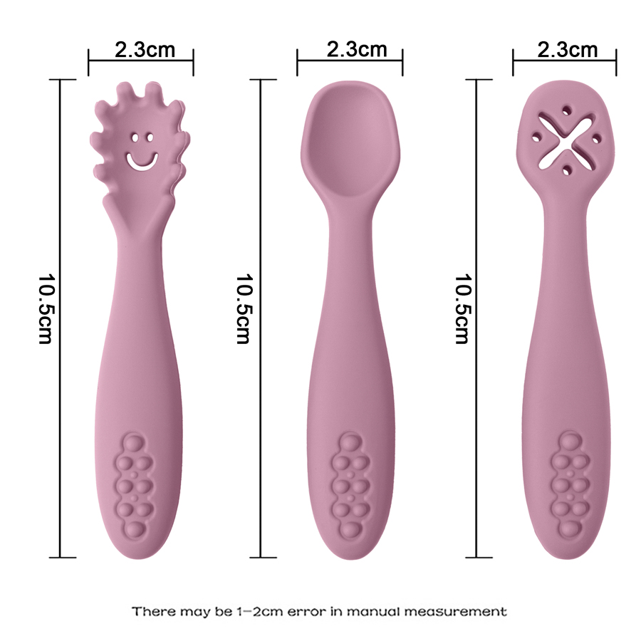 3PCS เด็กน่ารักการเรียนรู้ช้อน - Baby Food Utensils Set บทวิจารณ์และราคา