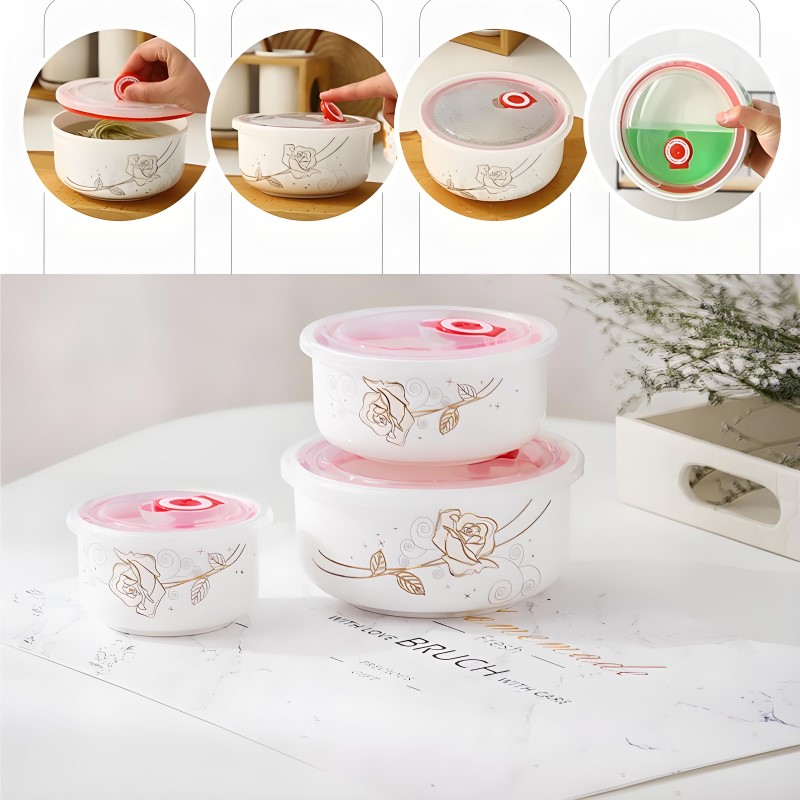 สามชิ้นชุด,Fine กระเบื้องจีนกล - Baby Food Container บทวิจารณ์และราคา