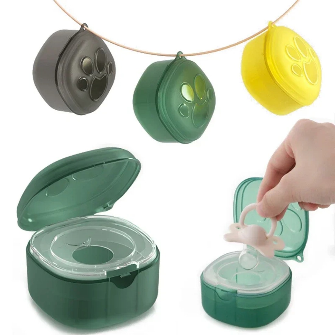 ซิลิโคนเกรดอาหาร Pacifier กล่อ - Baby Food Container บทวิจารณ์และราคา