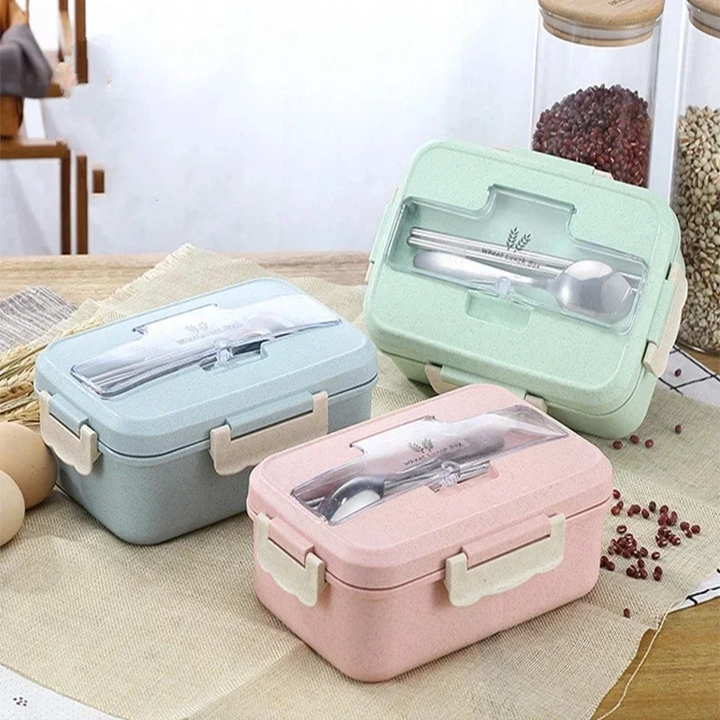กล่องเบนโตะฟางข้าวสาลีพร้อมภาช - Baby Food Container บทวิจารณ์และราคา