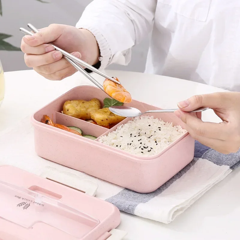 กล่องเบนโตะฟางข้าวสาลีพร้อมภาช - Baby Food Container บทวิจารณ์และราคา