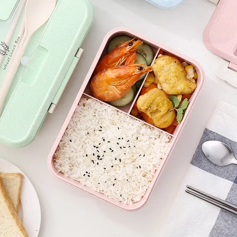 กล่องเบนโตะฟางข้าวสาลีพร้อมภาช - Baby Food Container บทวิจารณ์และราคา