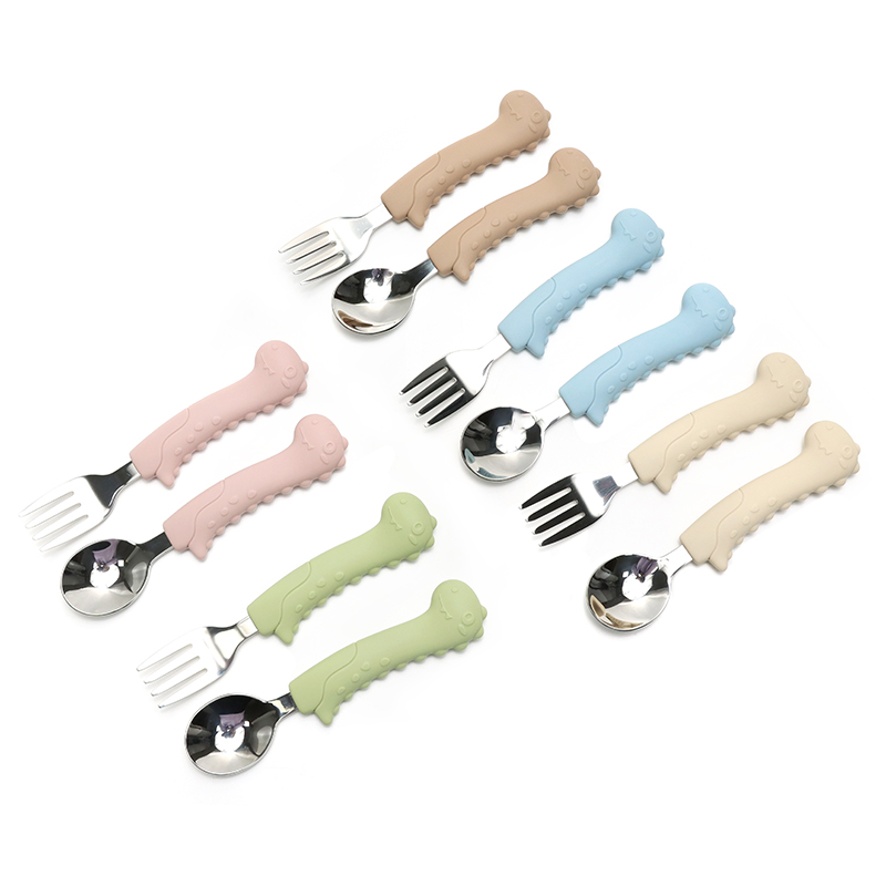 ชุดช้อนส้อมไดโนเสาร์สำหรับเด็ก - Baby Food Utensils Set บทวิจารณ์และราคา
