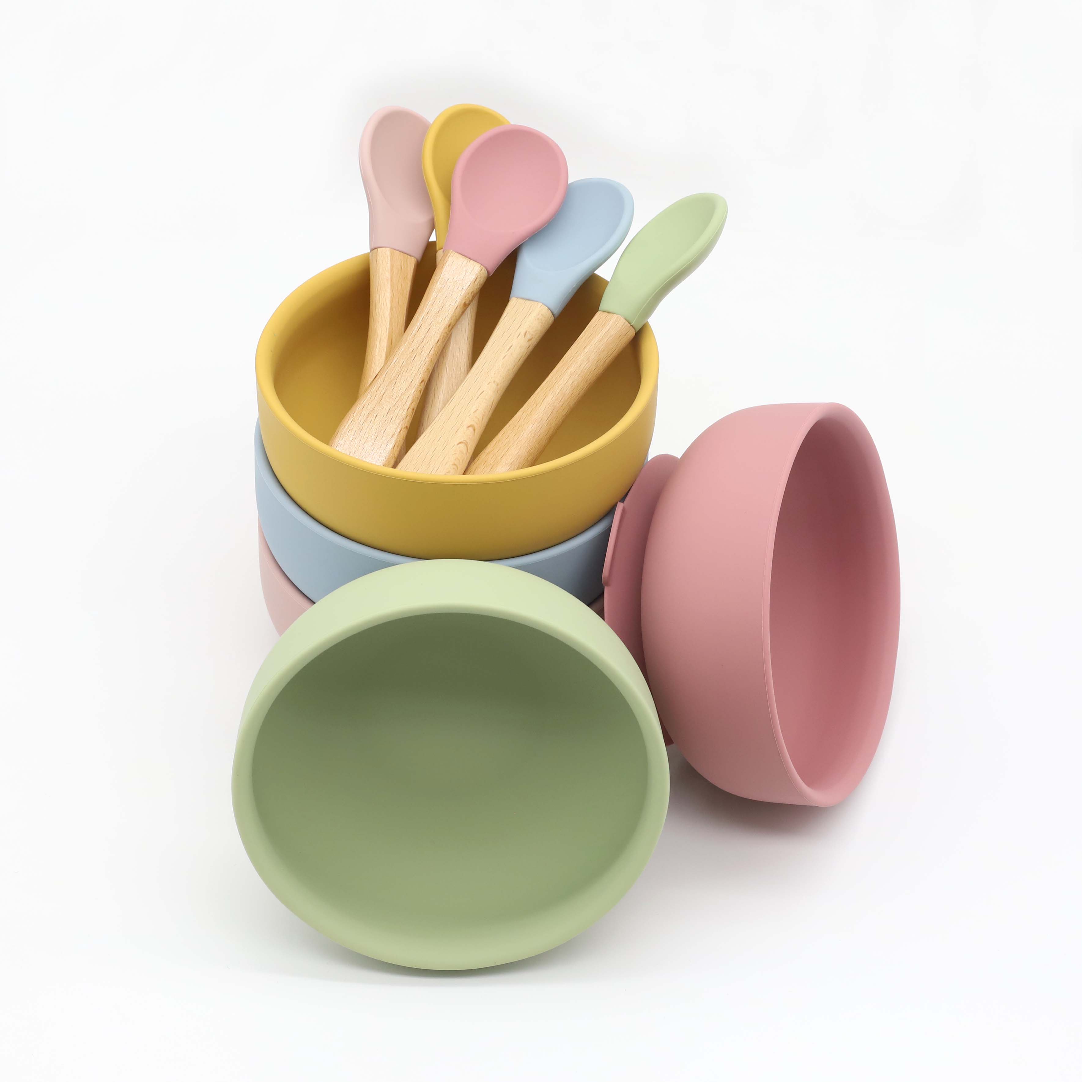 ชามซิลิโคนพร้อมจุกดูด ช้อนด้าม - Baby Food Guide บทวิจารณ์และราคา