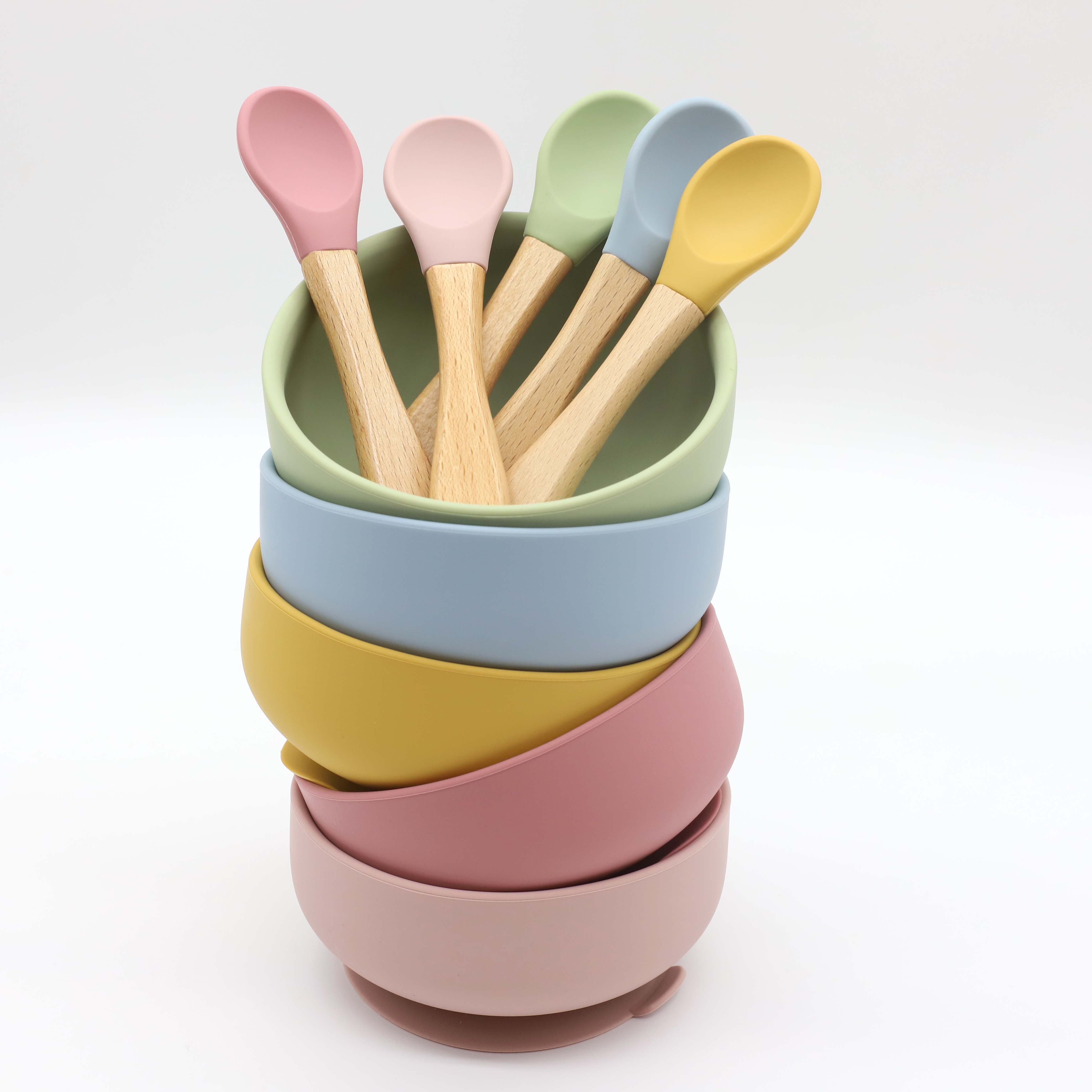 ชามซิลิโคนพร้อมจุกดูด ช้อนด้าม - Baby Food Guide บทวิจารณ์และราคา
