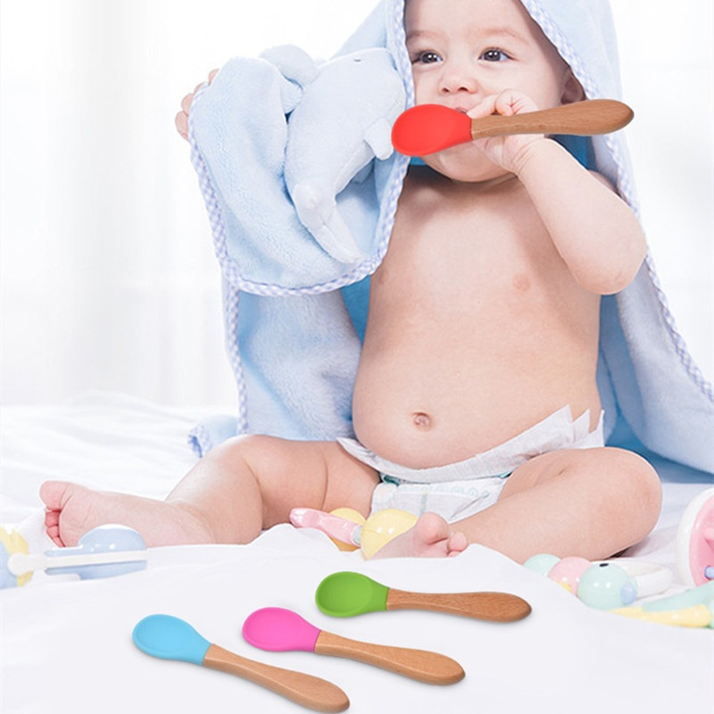 2 ชิ้น/เซ็ตเด็กซิลิโคนช้อนส้อม - Baby Food Lunch บทวิจารณ์และราคา
