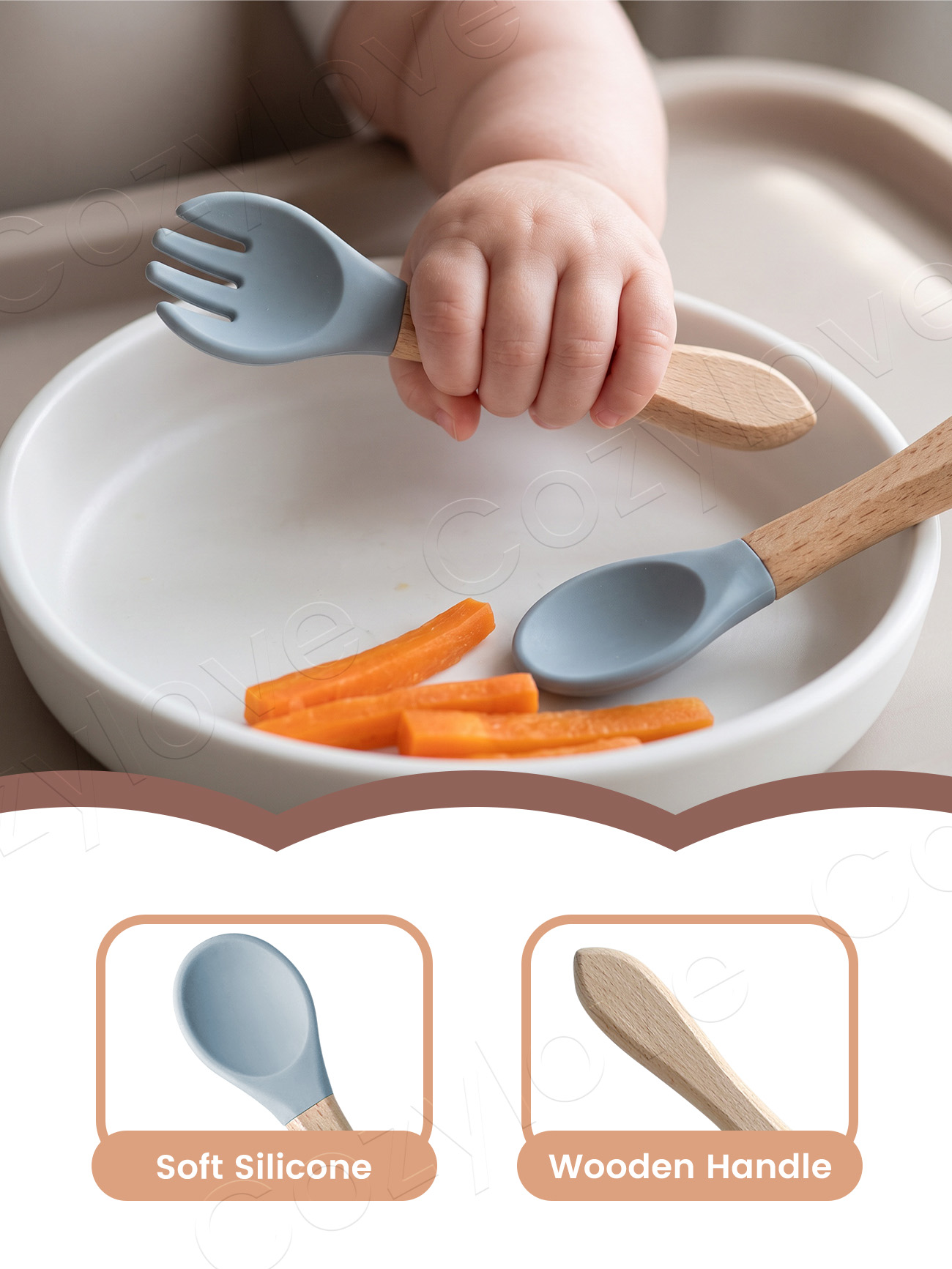 ชุดช้อนส้อมซิลิโคนสำหรับเด็ก,  - Baby Food Guide บทวิจารณ์และราคา