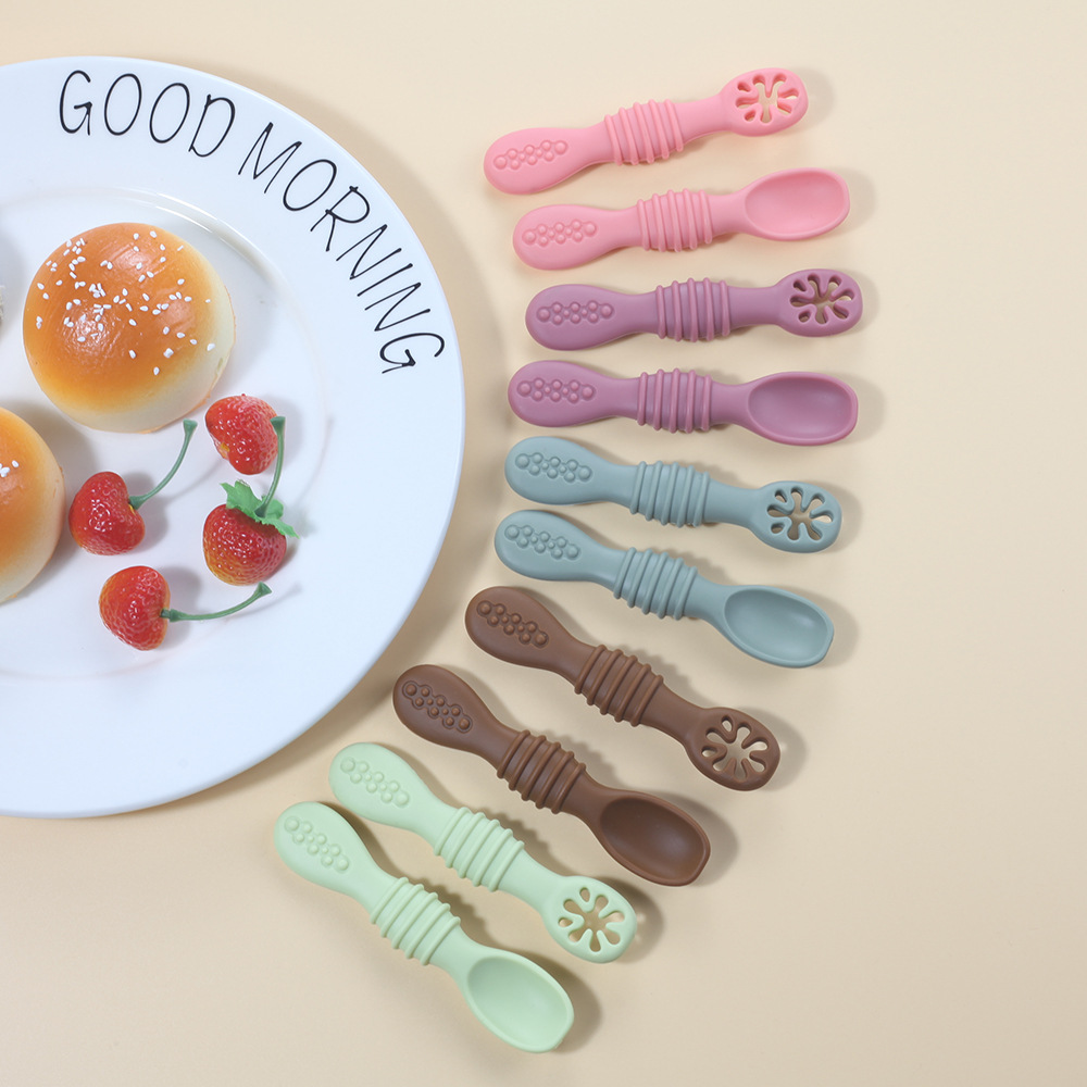 2PCS เด็กน่ารักการเรียนรู้ช้อน - Baby Food Utensils Set บทวิจารณ์และราคา