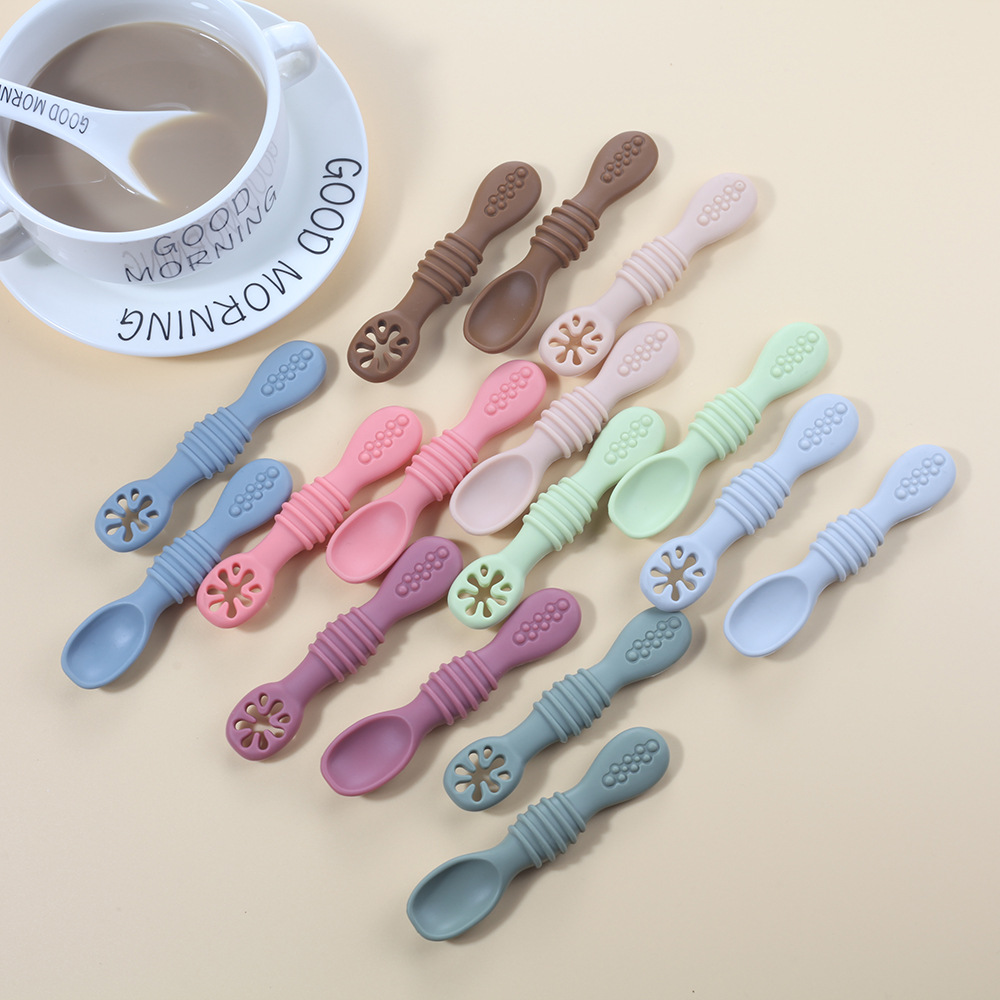 2PCS เด็กน่ารักการเรียนรู้ช้อน - Baby Food Utensils Set บทวิจารณ์และราคา
