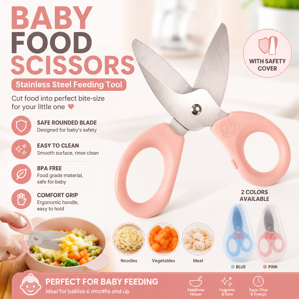 กรรไกรตัดอาหารเด็ก สแตนเลส กรร - Feeding Baby Food บทวิจารณ์และราคา
